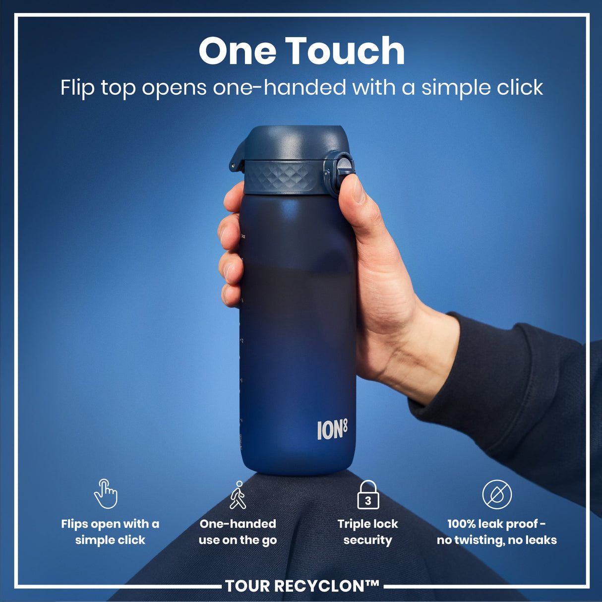 ION8 Bottle, Recyclon, Navy, 750ml