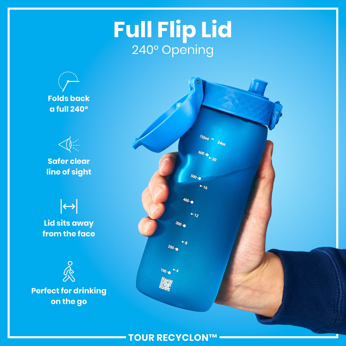 ION8 Bottle, Recyclon, Blue, 750ml