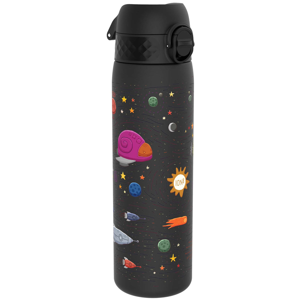 ION8 Leak Proof Slim Water Bottle, Recyclon, Spaceships, 500ml (18oz)