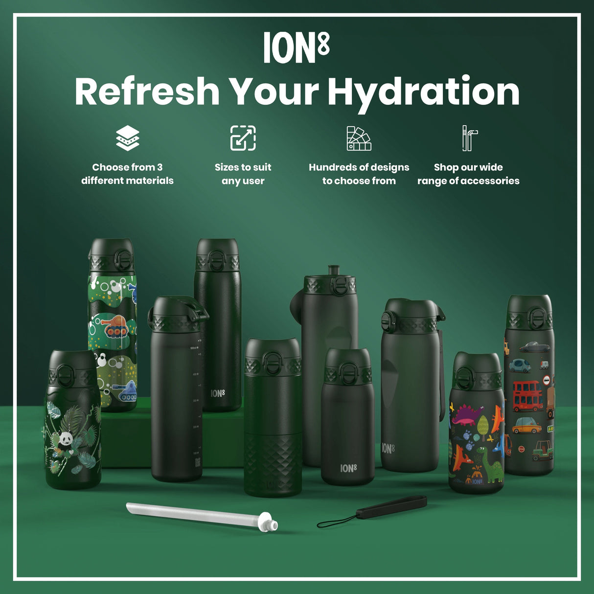 ION8 HotShot Leak Proof Insulated Cup, Travel Mug, Dark Green, 360ml (12oz)