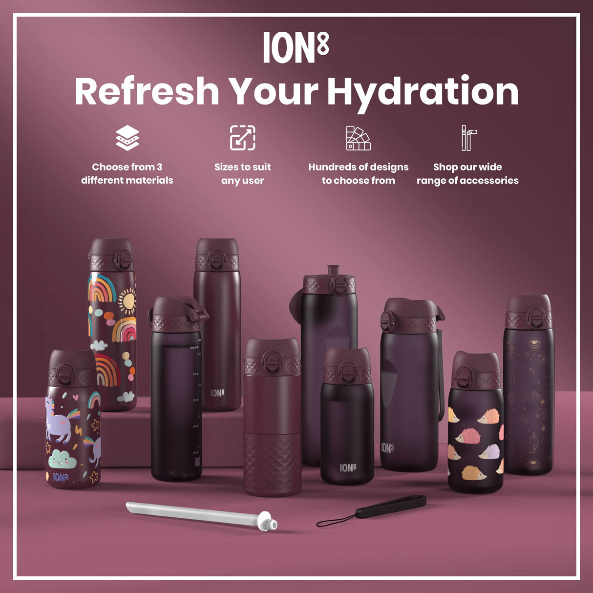 ION8 HotShot Leak Proof Insulated Cup, Travel Mug, Blackberry, 360ml (12oz)