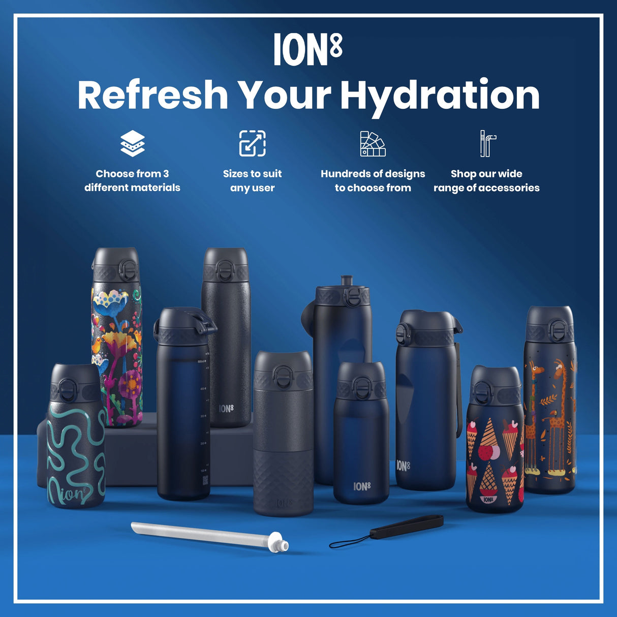 ION8 HotShot Leak Proof Insulated Cup, Travel Mug, Ash Navy, 360ml (12oz)