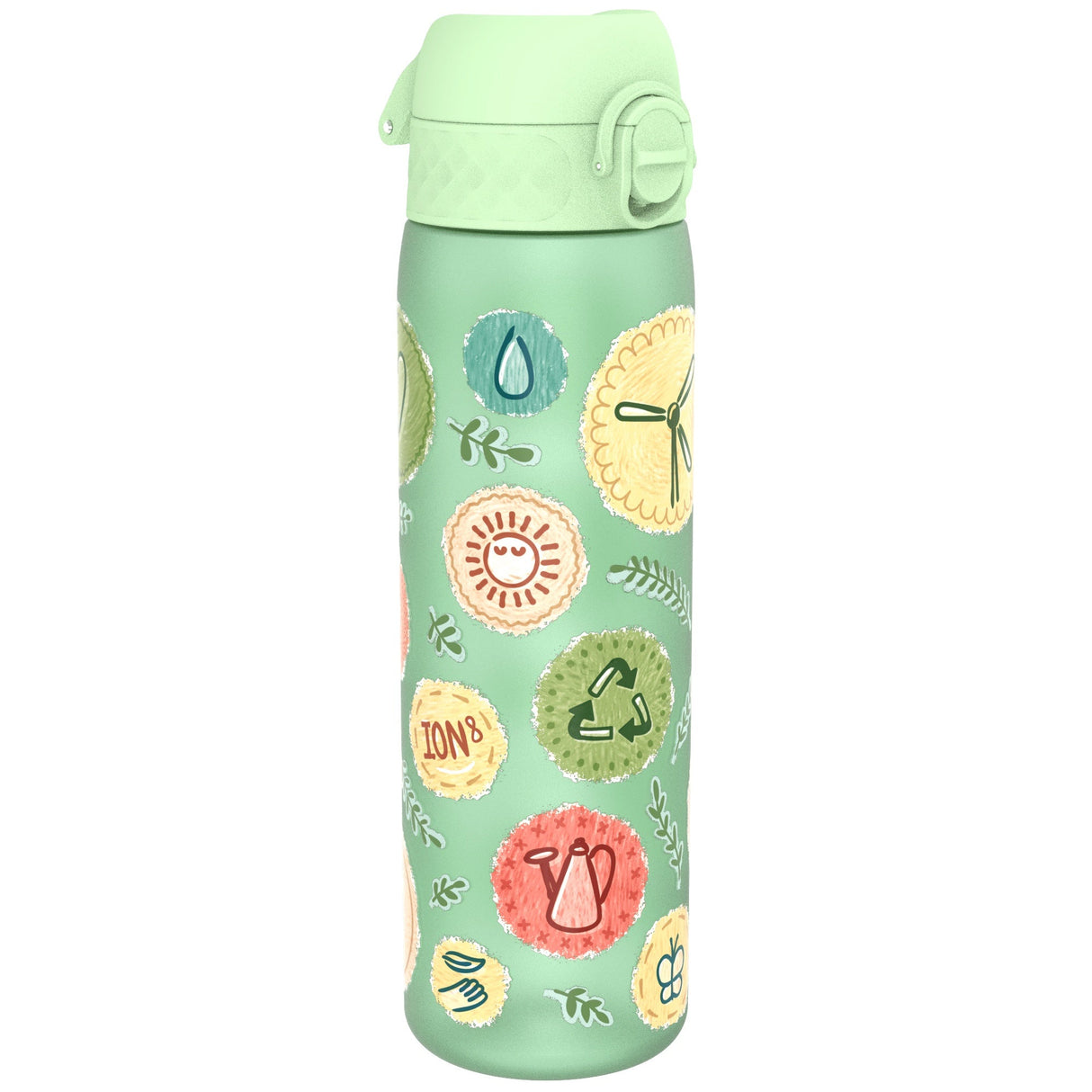 ION8 Leak Proof Slim Water Bottle, Recyclon, Eco, 500ml (18oz)