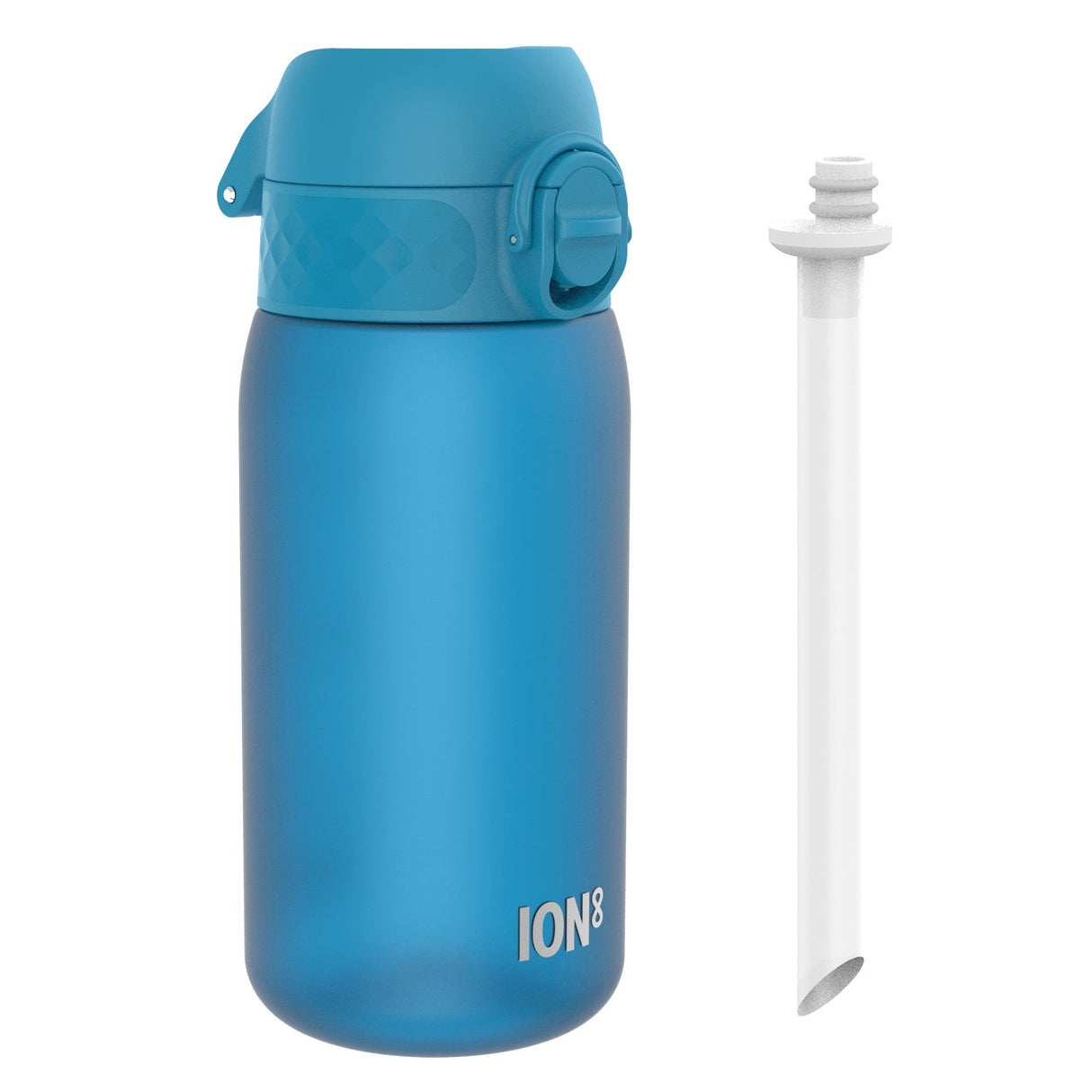 ION8 Leak Proof Small Water Bottle With Straw, Recyclon, Blue, 350ml (12oz)