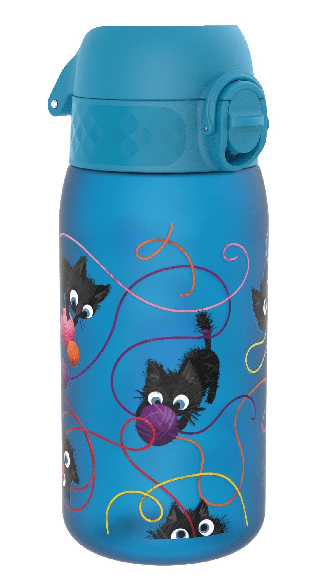 ION8 Leak Proof Kids Water Bottle, Recyclon, Cats, 350ml (12oz)