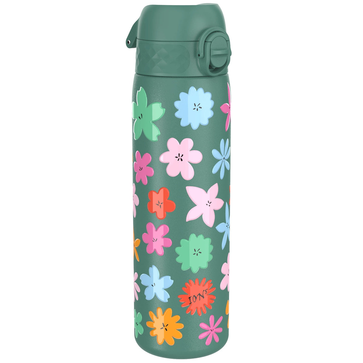 ION8 Leak Proof Slim Water Bottle, Stainless Steel, Floral, 600ml (20oz)
