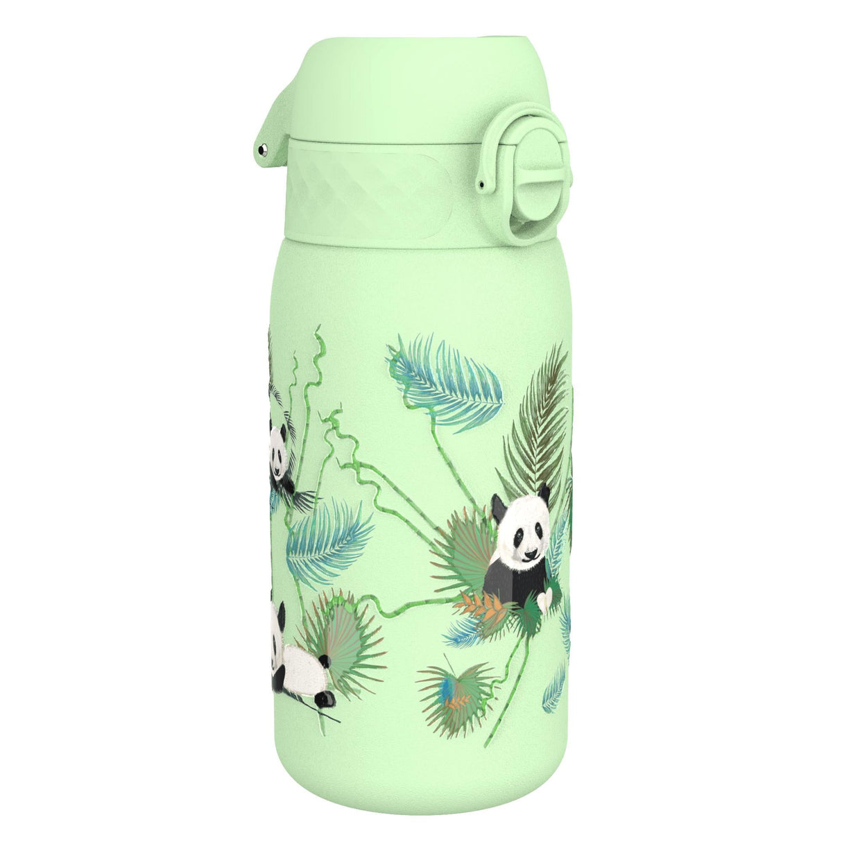ION8 Leak Proof Kids Water Bottle, Stainless Steel, Pandas, 400ml (13oz)