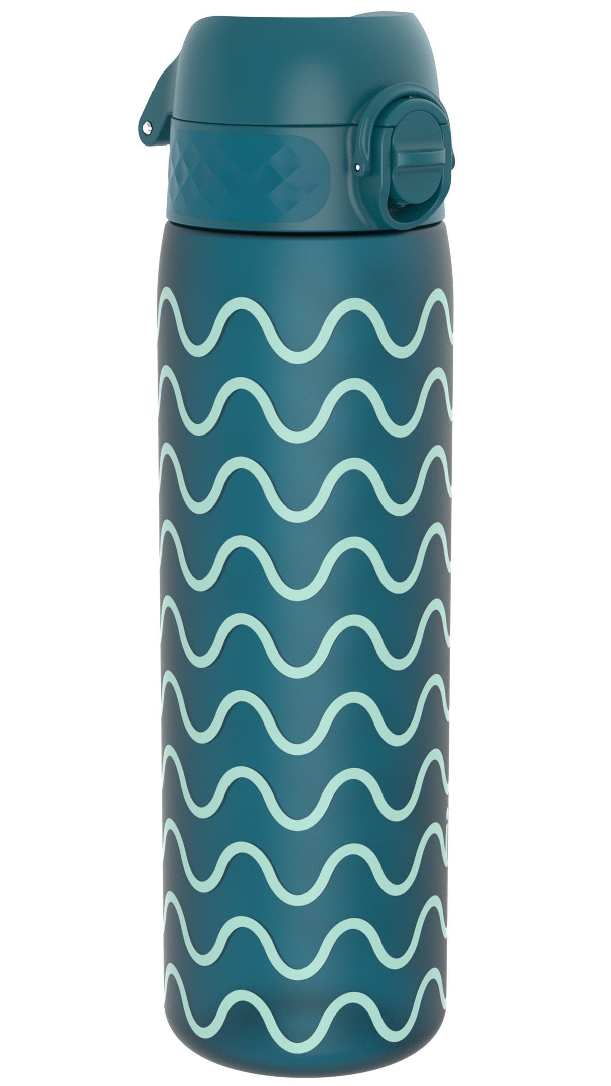 ION8 Leak Proof Slim Water Bottle, Recyclon, Waves, 500ml (18oz)