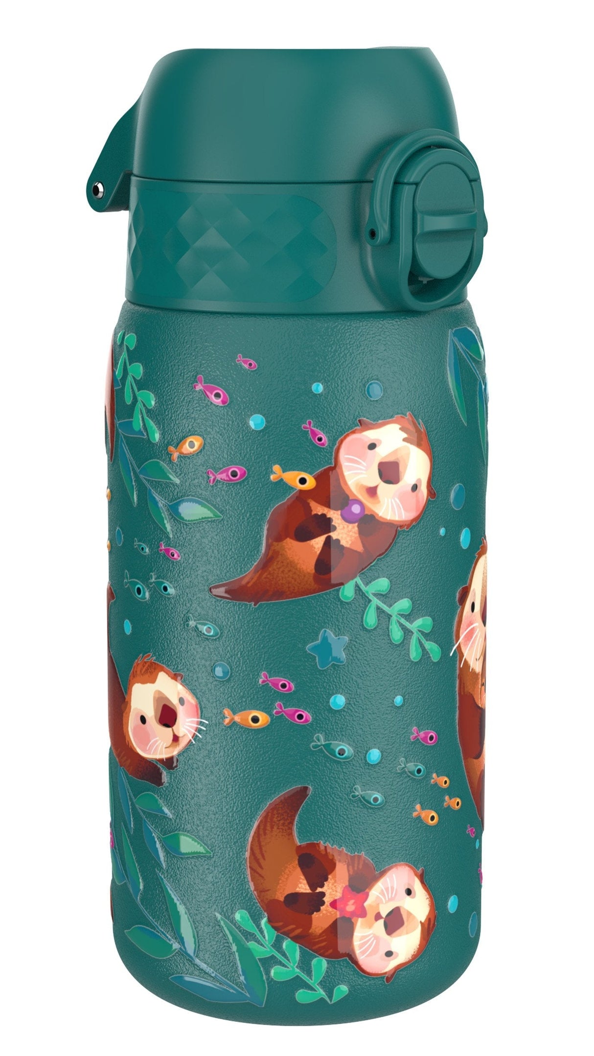 ION8 Leak Proof Kids Water Bottle, Stainless Steel, Otters, 400ml (13oz)