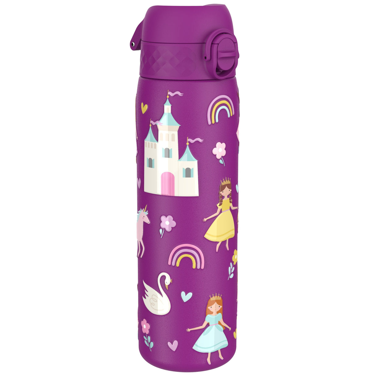 ION8 Leak Proof Slim Water Bottle, Stainless Steel, Princess, 600ml (20oz)