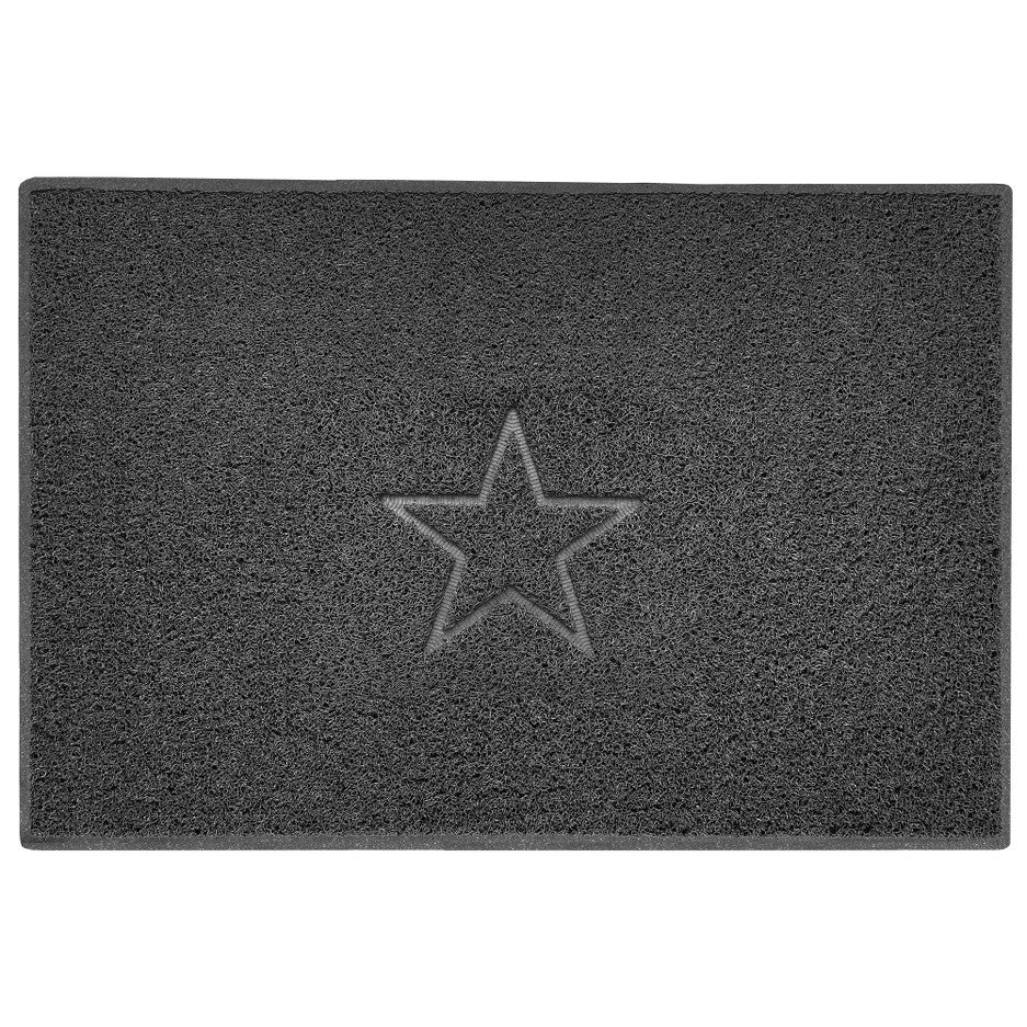 Nicoman Indoor Spaghetti Door Mat Embossed Star - Dark Grey
