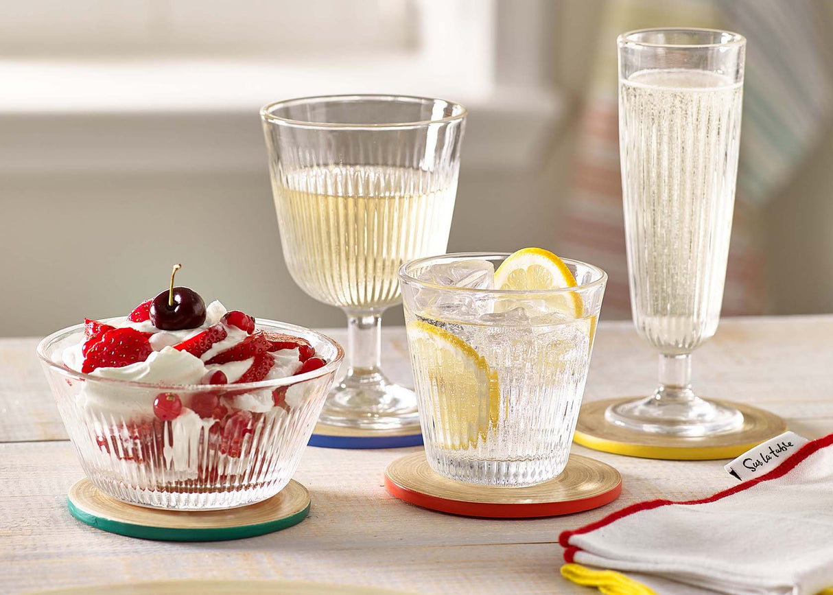 Sur La Table Flute Glasses - Set of 4