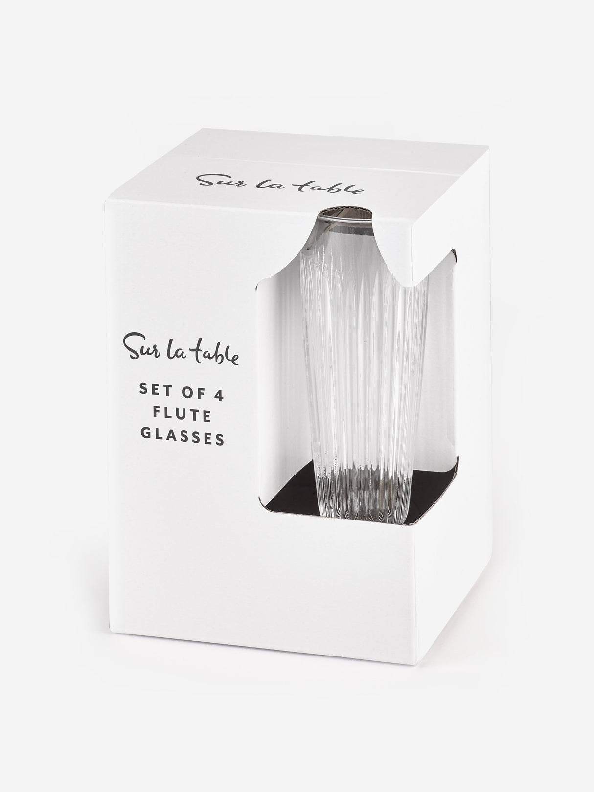 Sur La Table Flute Glasses - Set of 4