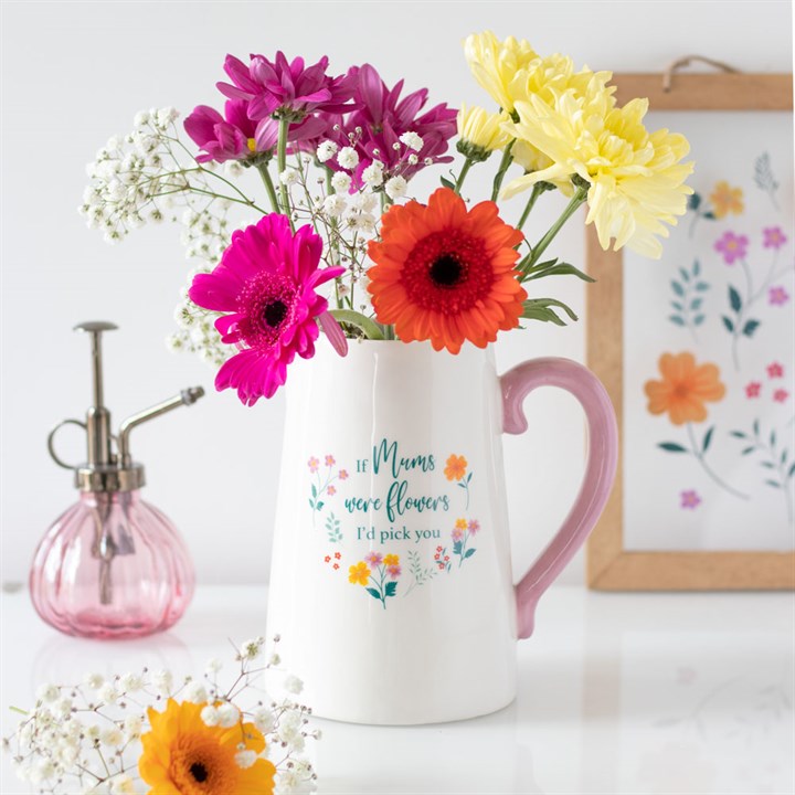Blush & Bale If Mums Were Flowers Jug - H18cm x W17xm x D12cm