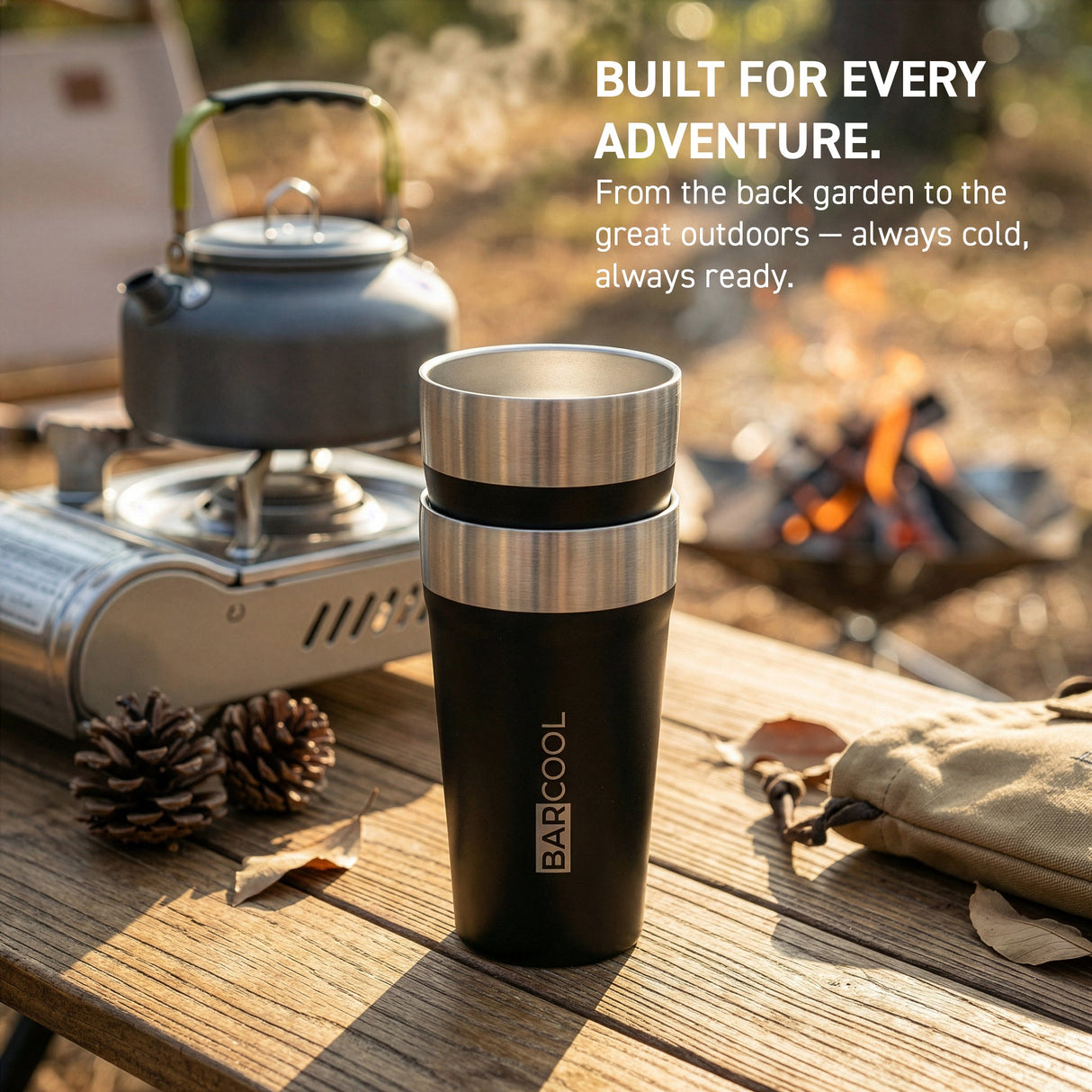 Subcold Barcool Stackable Beer Cup Black - 600ml