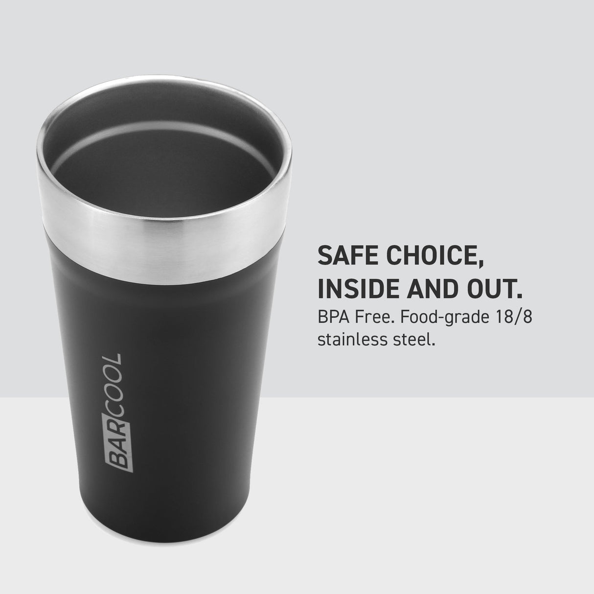 Subcold Barcool Stackable Beer Cup Black - 600ml