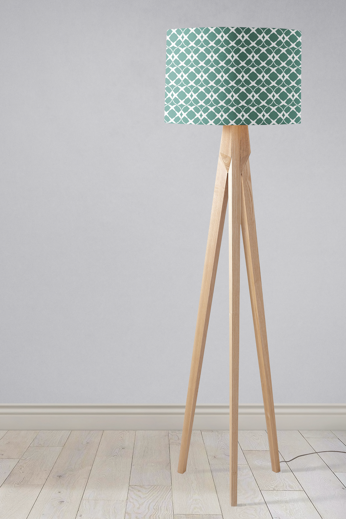 Shadowbright Green Geometric Lampshade, Ceiling or Table