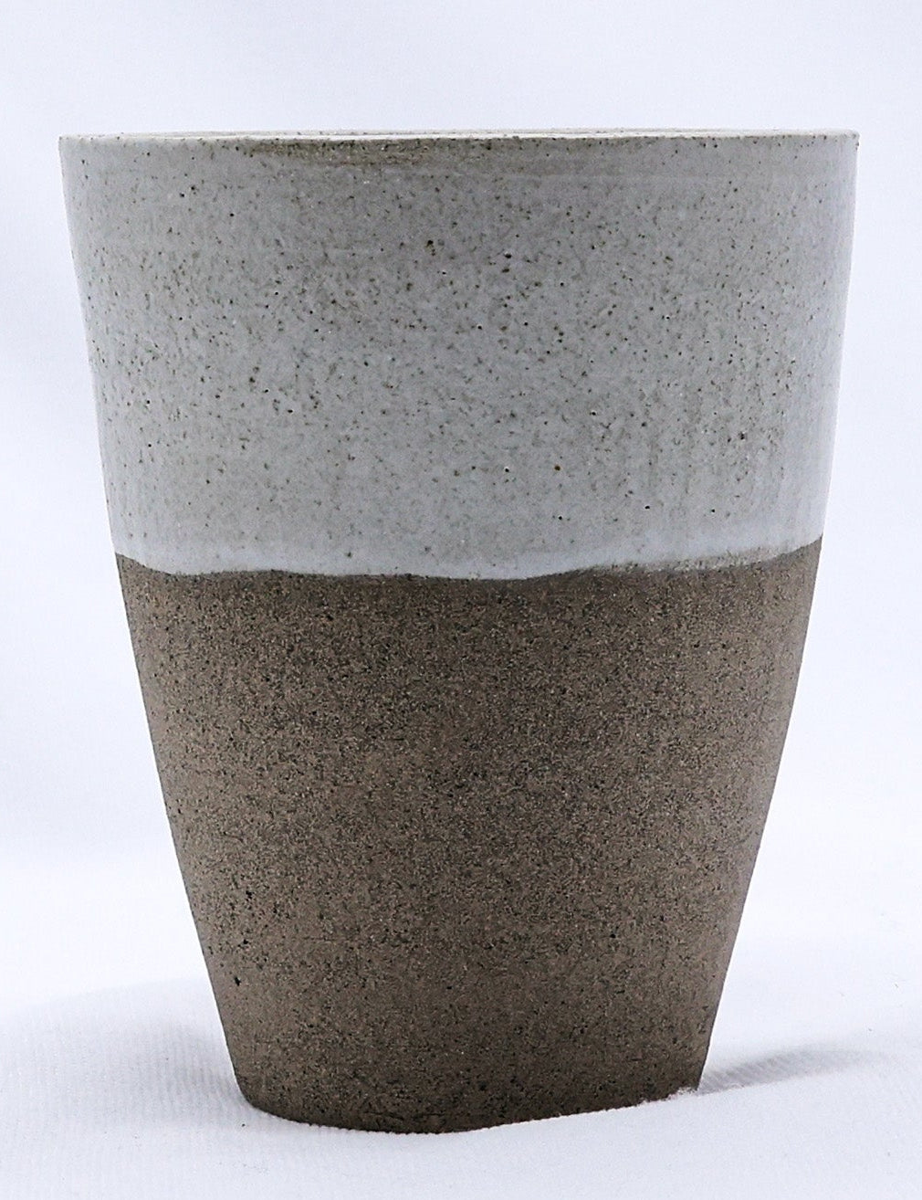 Bianca Quadra Green Handmade Ceramic Smoked Grey Stoneware Tall Ceramic Cup
