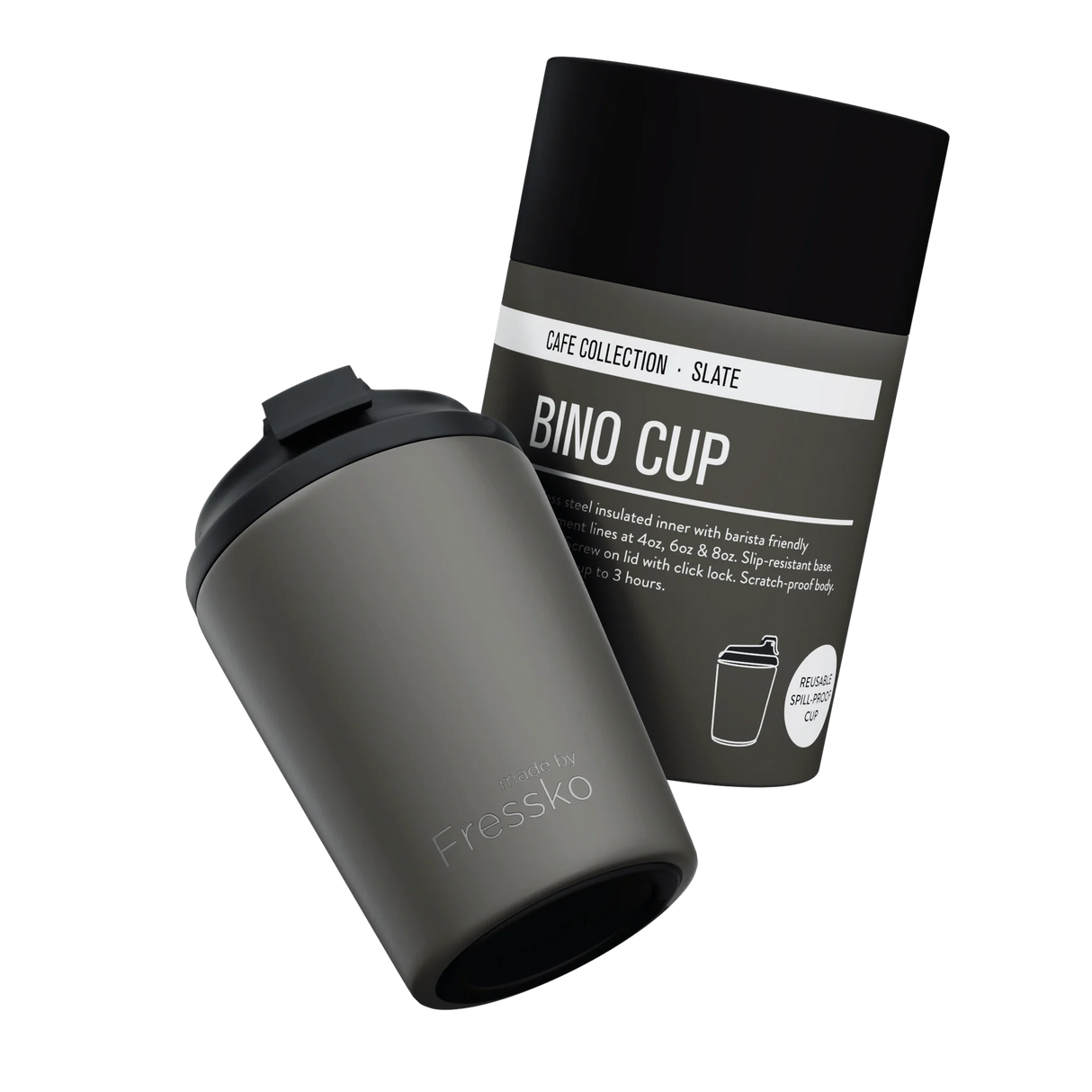Fressko Reusable Stainless Steel Cup - Slate