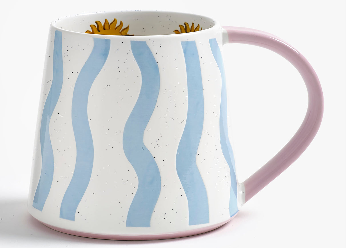 Side View of Eleanor Bowmer Fine China Mug with Handle