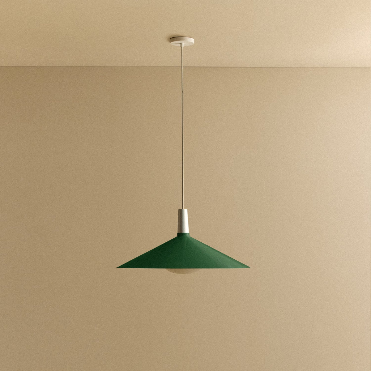 Tala Bower Large Pendant Light in Dark Green Oval II