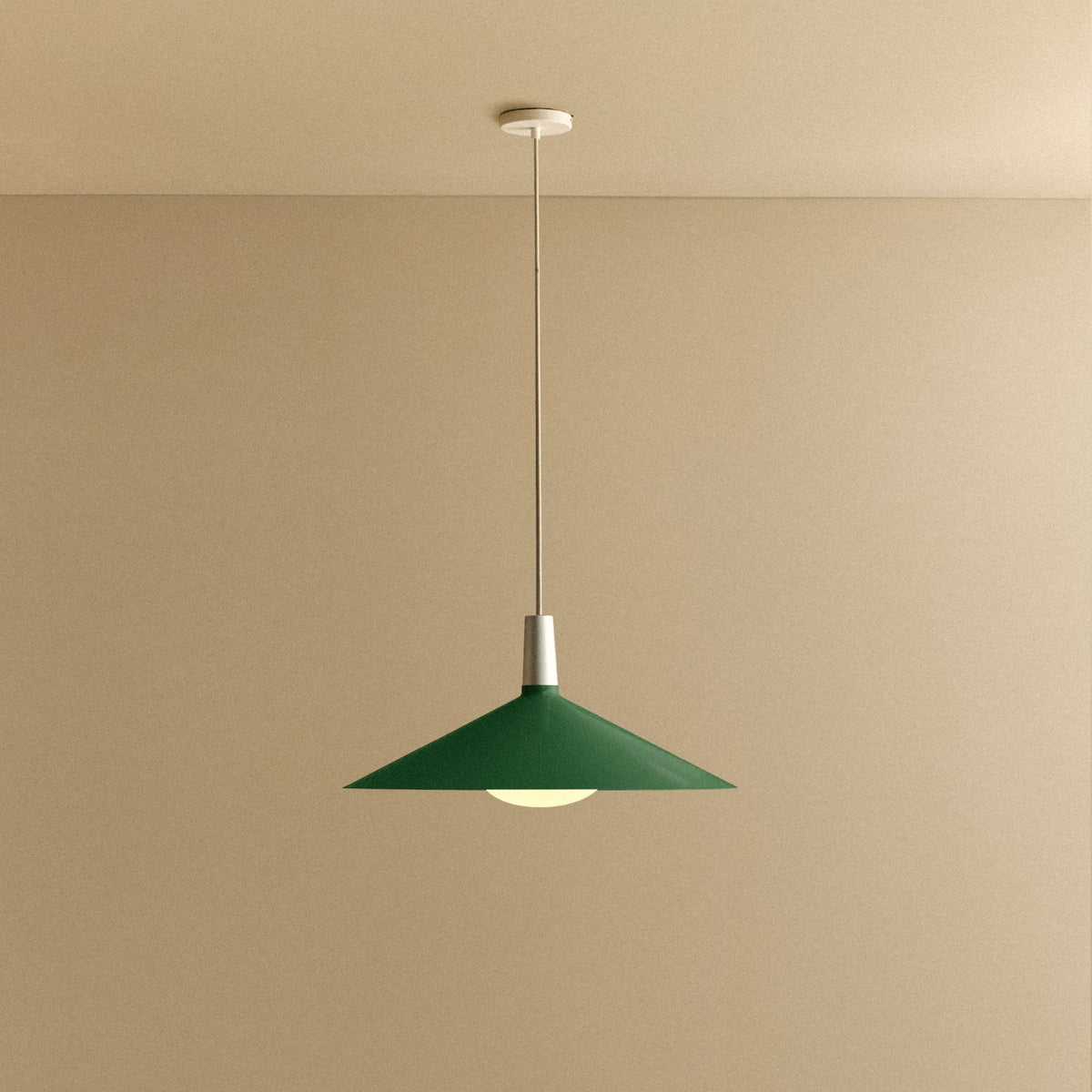Tala Bower Large Pendant Light in Dark Green Oval II