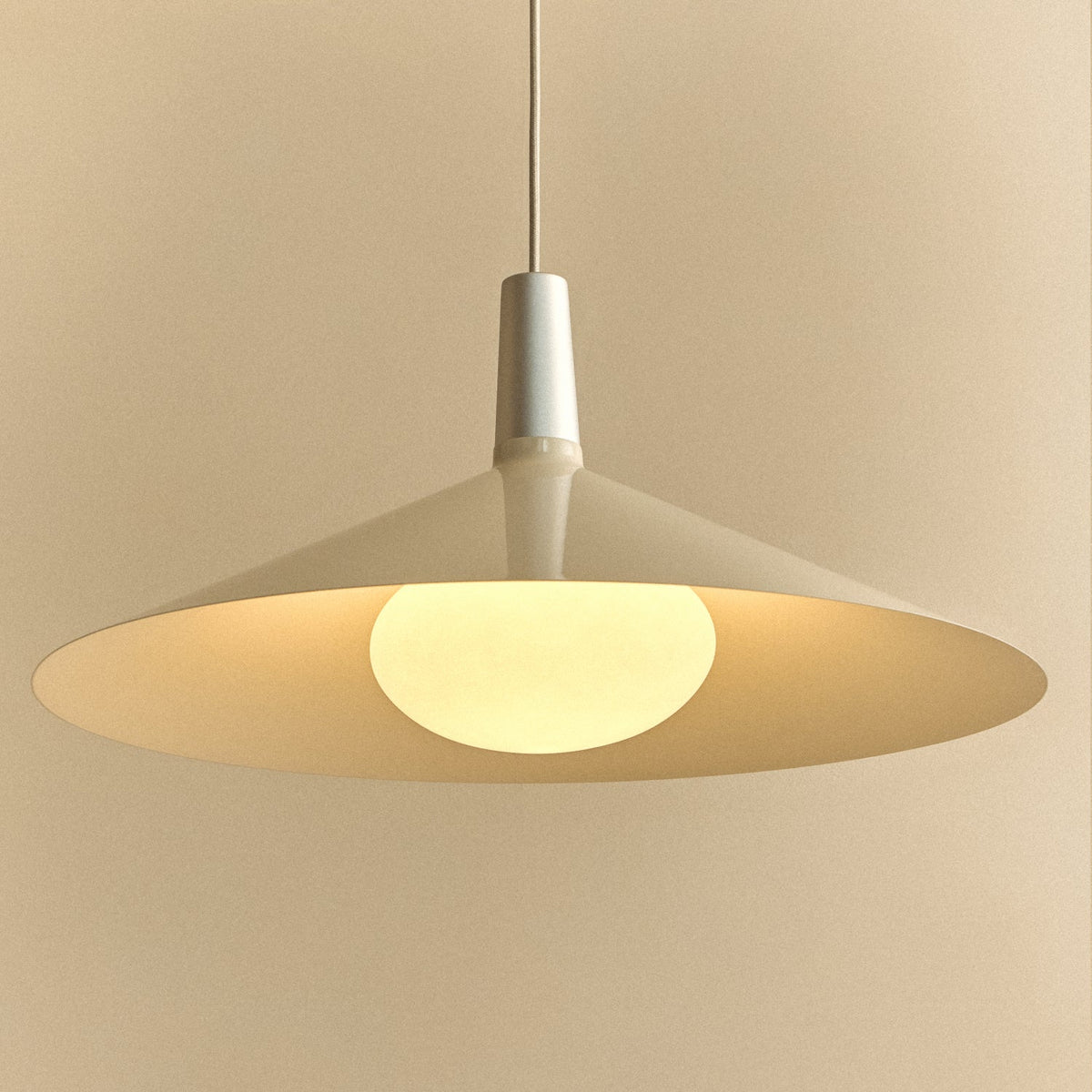 Tala Bower Pendant Light Large in Oyster White with Oval II