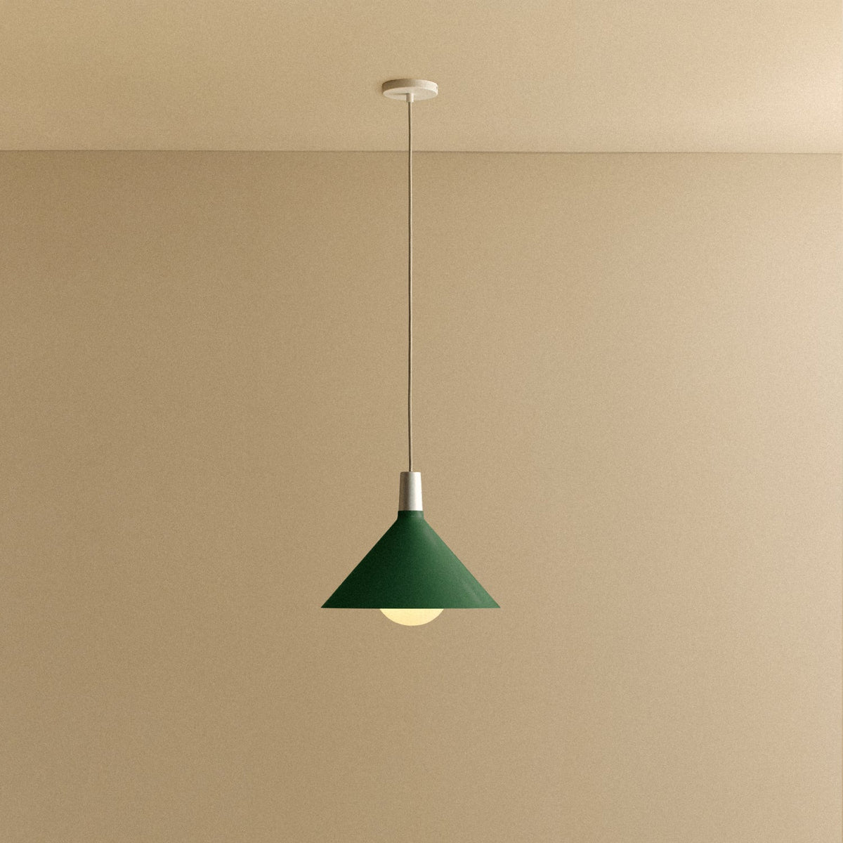 Tala Bower Pendant Light Medium in Dark Green with Sphere IV