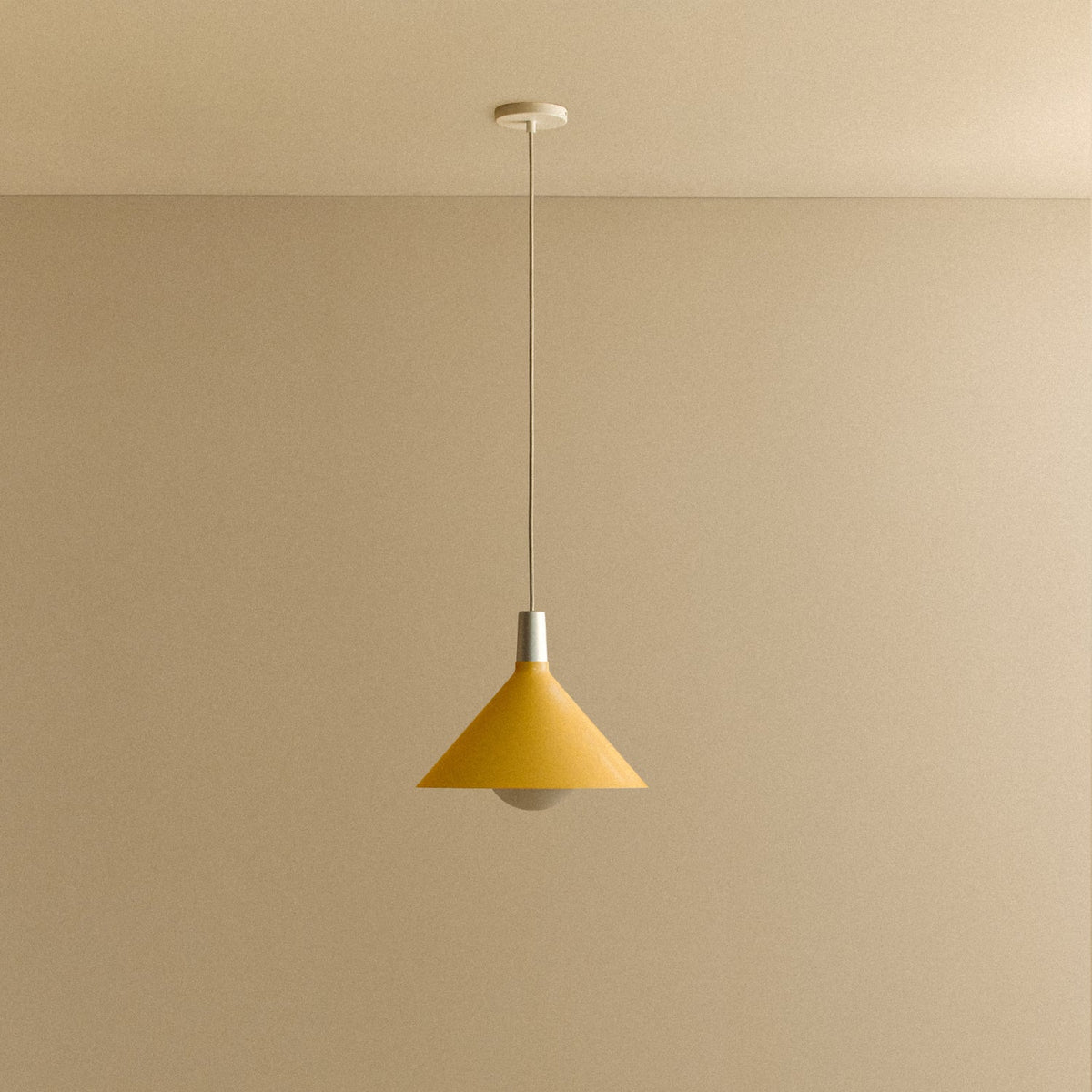 Tala Bower Pendant Medium in Yellow with Sphere IV