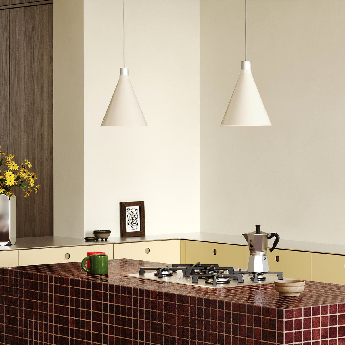 Tala Bower Small Pendant Light in Oyster White