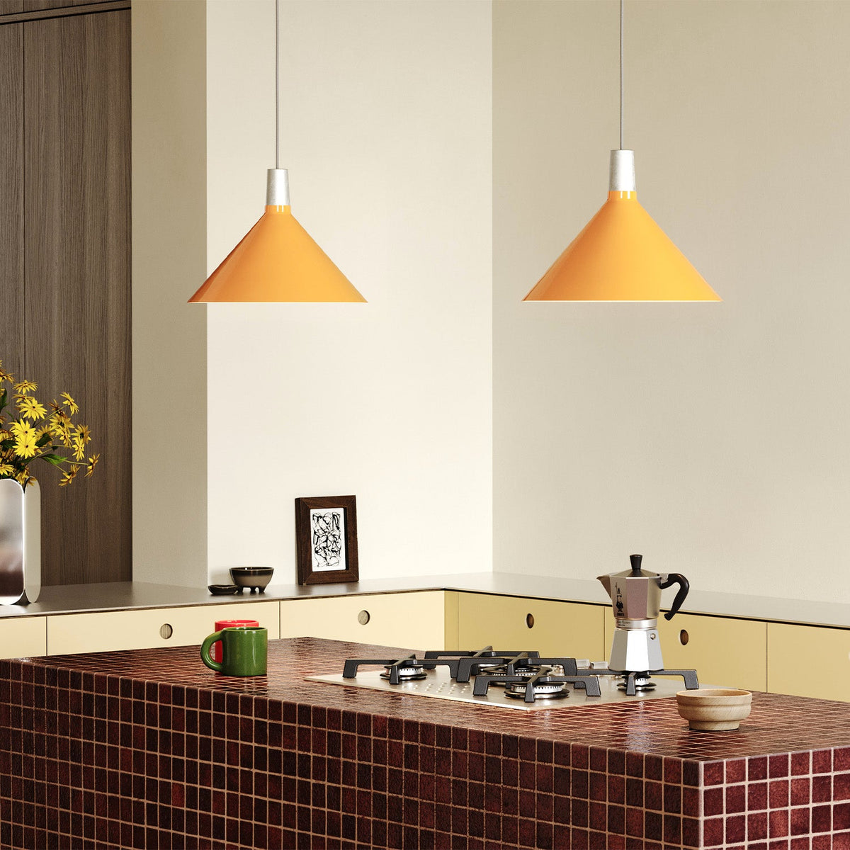Tala Bower Pendant Medium in Yellow with Sphere IV