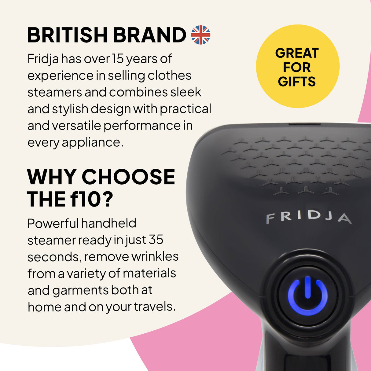 Fridja F10 Handheld Clothes Steamer
