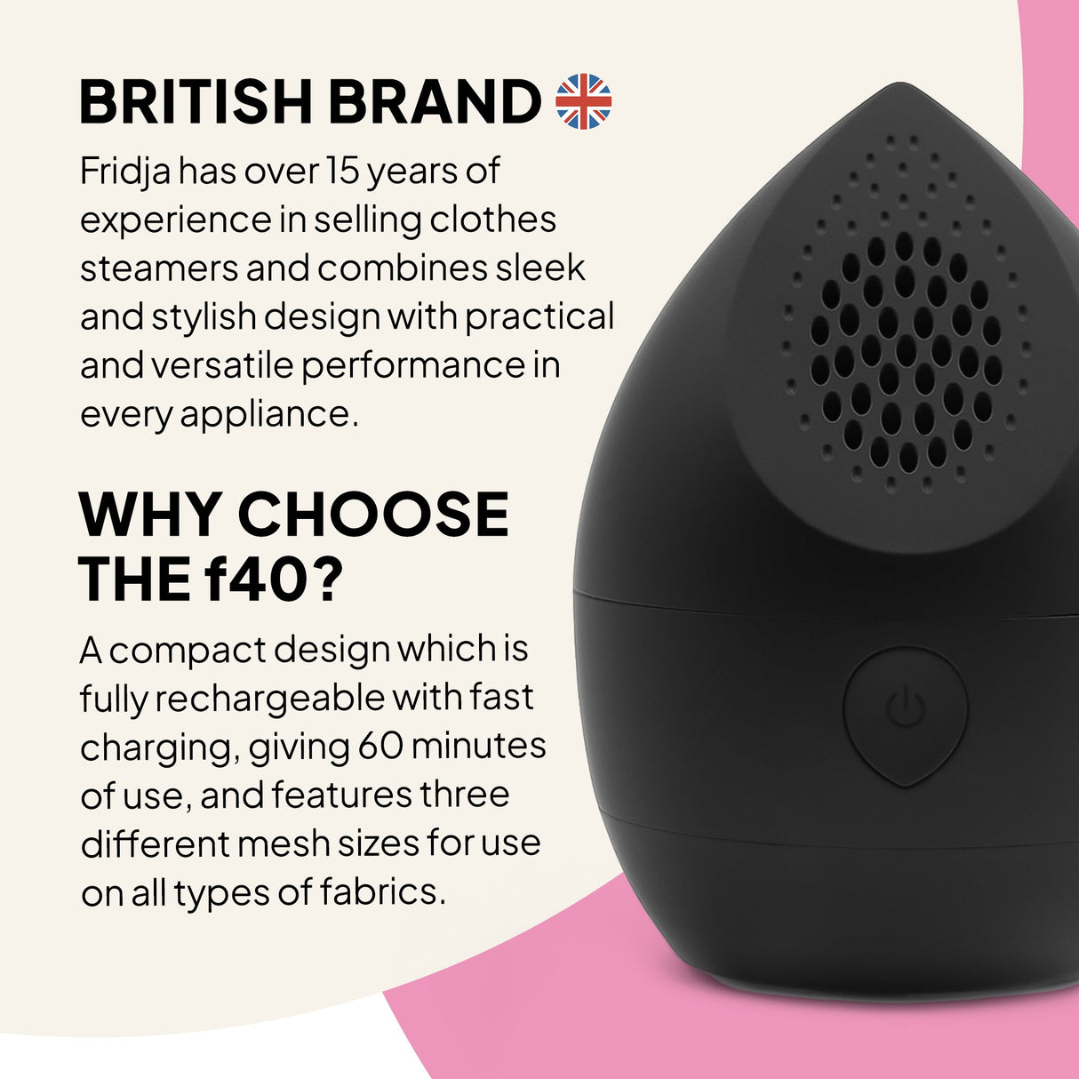Fridja f40 Rechargeable Fabric Shaver