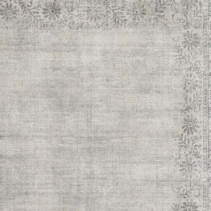 Eco-Washable Grey Rug Bordered Design by The Rugs