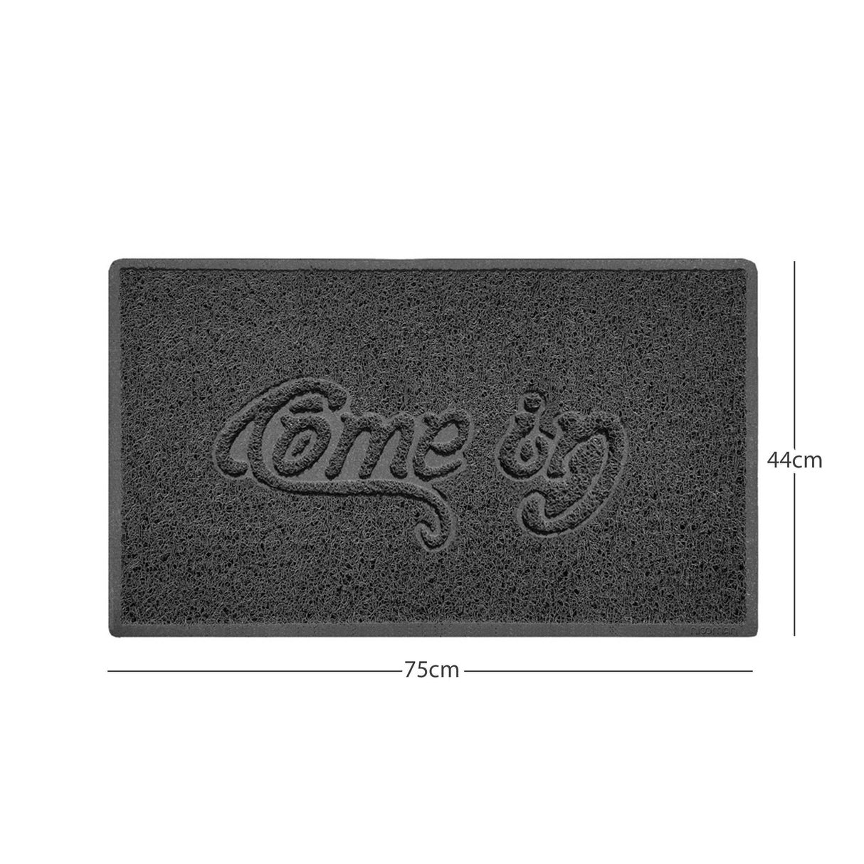 Nicoman "Come In" Grey Spaghetti Door Mat