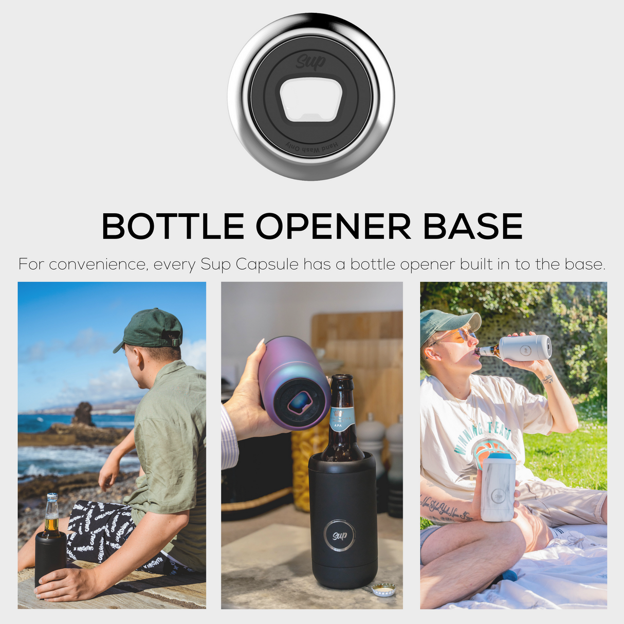 Sup drinkware Capsule Bottle & Can Cooler Matte Black