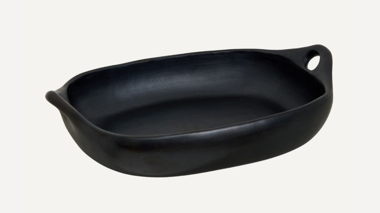 CasaLatina Chamba Black Clay Gratin Dish
