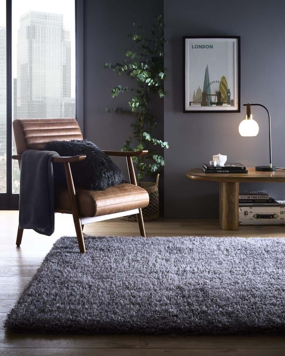 Chicago Grey Shaggy Rug by The Rugs