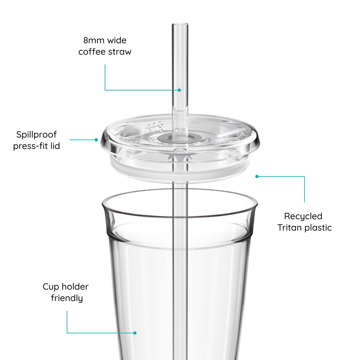 KeepCup Cold Cup with Straw - 12oz