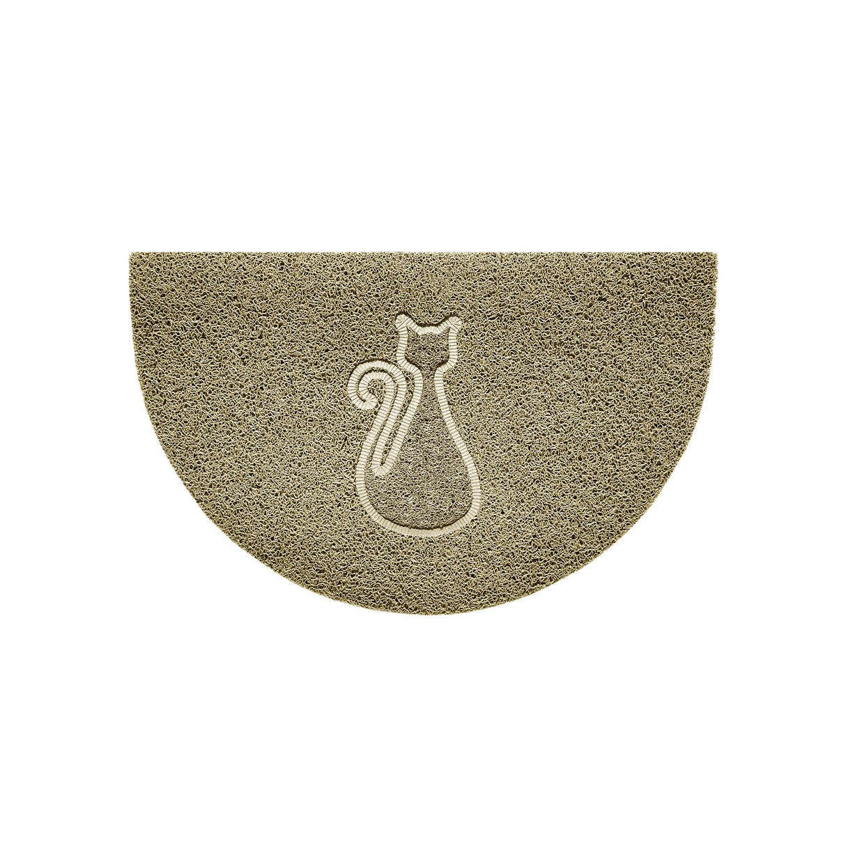 Nicoman Cat Embossed Halfmoon Spaghetti Indoor Outdoor Doormat