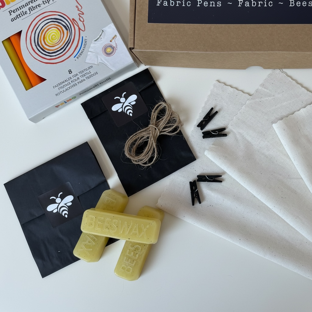 Lou-bees Kids Design Your Own Beeswax Wraps Kit,