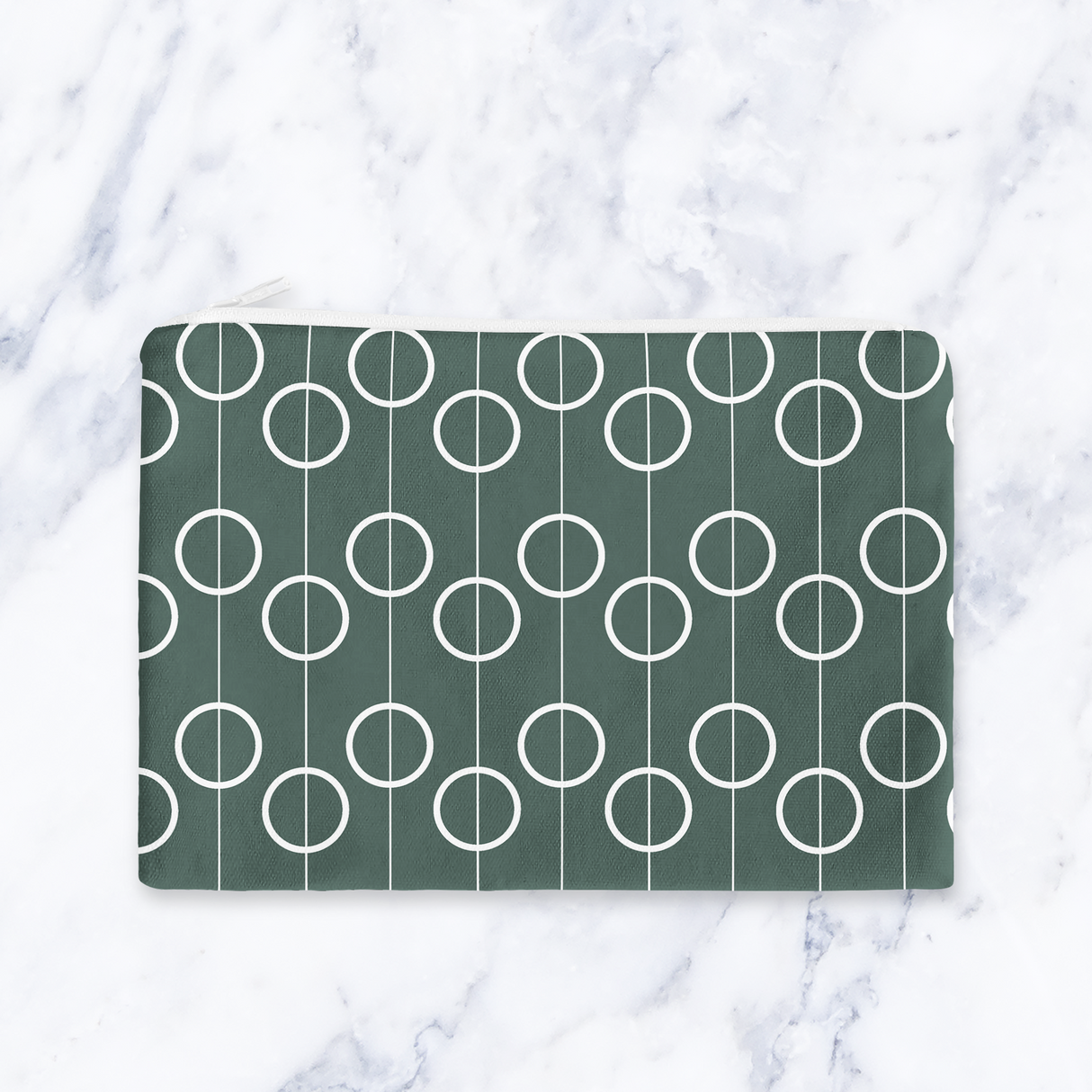 Shadowbright Retro Dark Green Make Up Bag - 24cm x 19cm