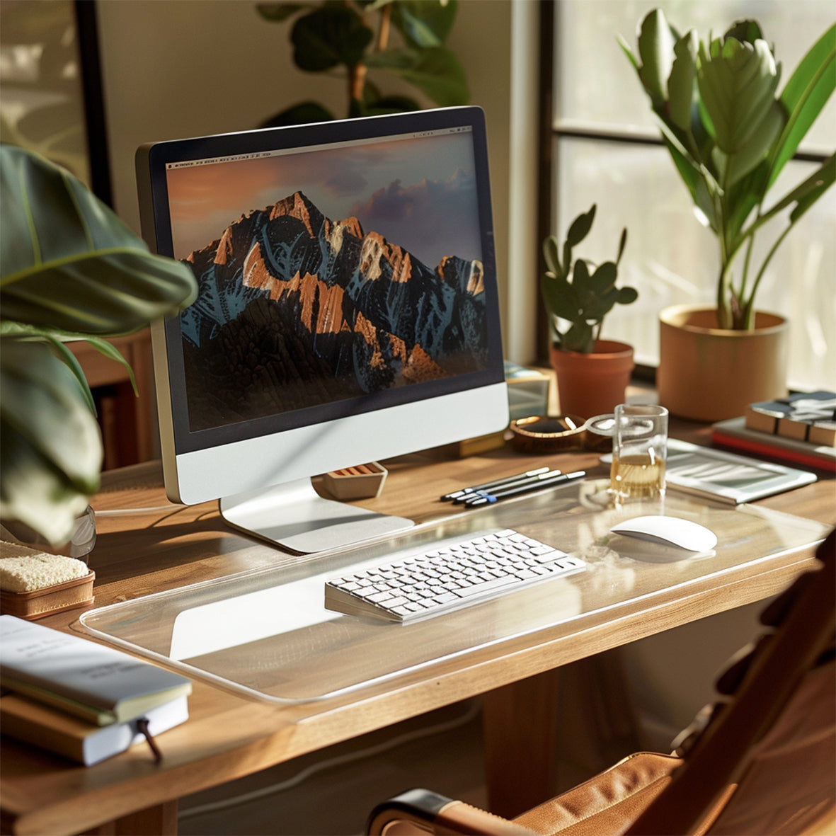 Frosted PVC Desk Mat Transparent Table Protector | Nicoman