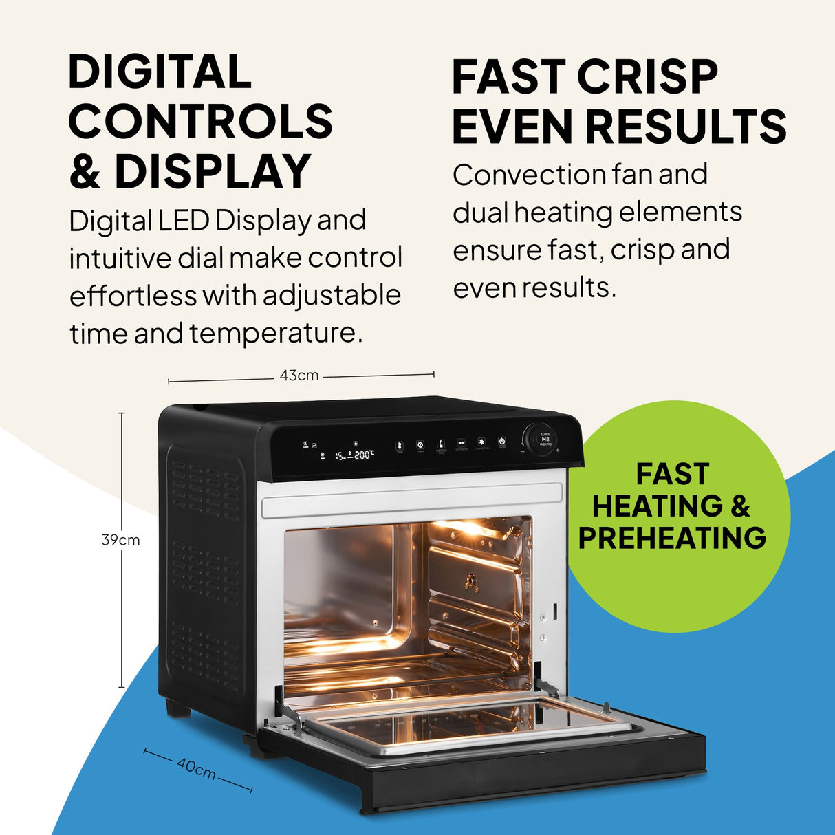Fridja Super Oven Pro 30L Digital Air Fryer Oven