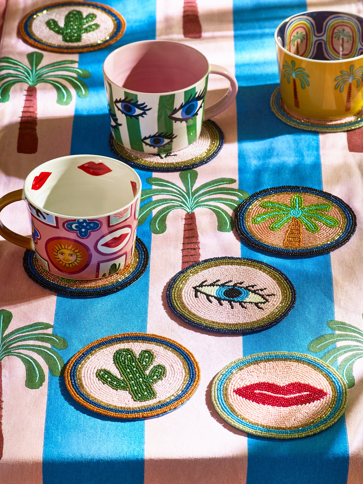 Eleanor Bowmer Icon Beaded Coasters - Set of 4