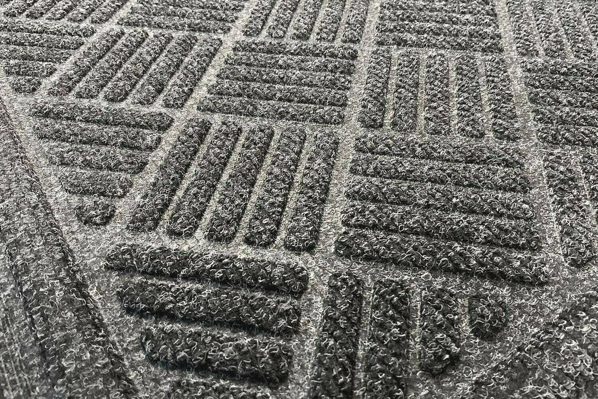 Nicoman Eco Friendly Chequered Door Mat - Grey