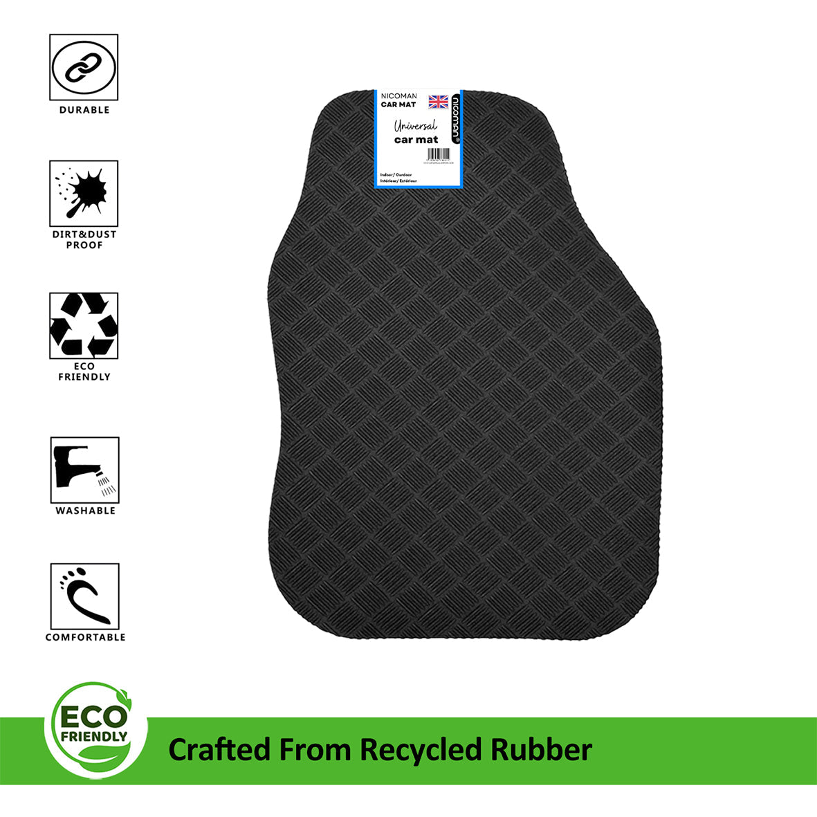 Nicoman Eco Friendly Universal Car Mat - Driver Side