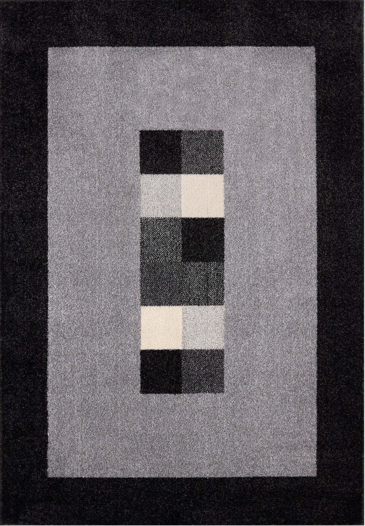 Ephesus Grey Black Rug | 100% polypropylene
