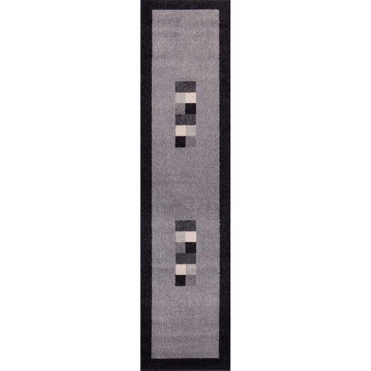 Ephesus Grey Black Rug | 100% polypropylene
