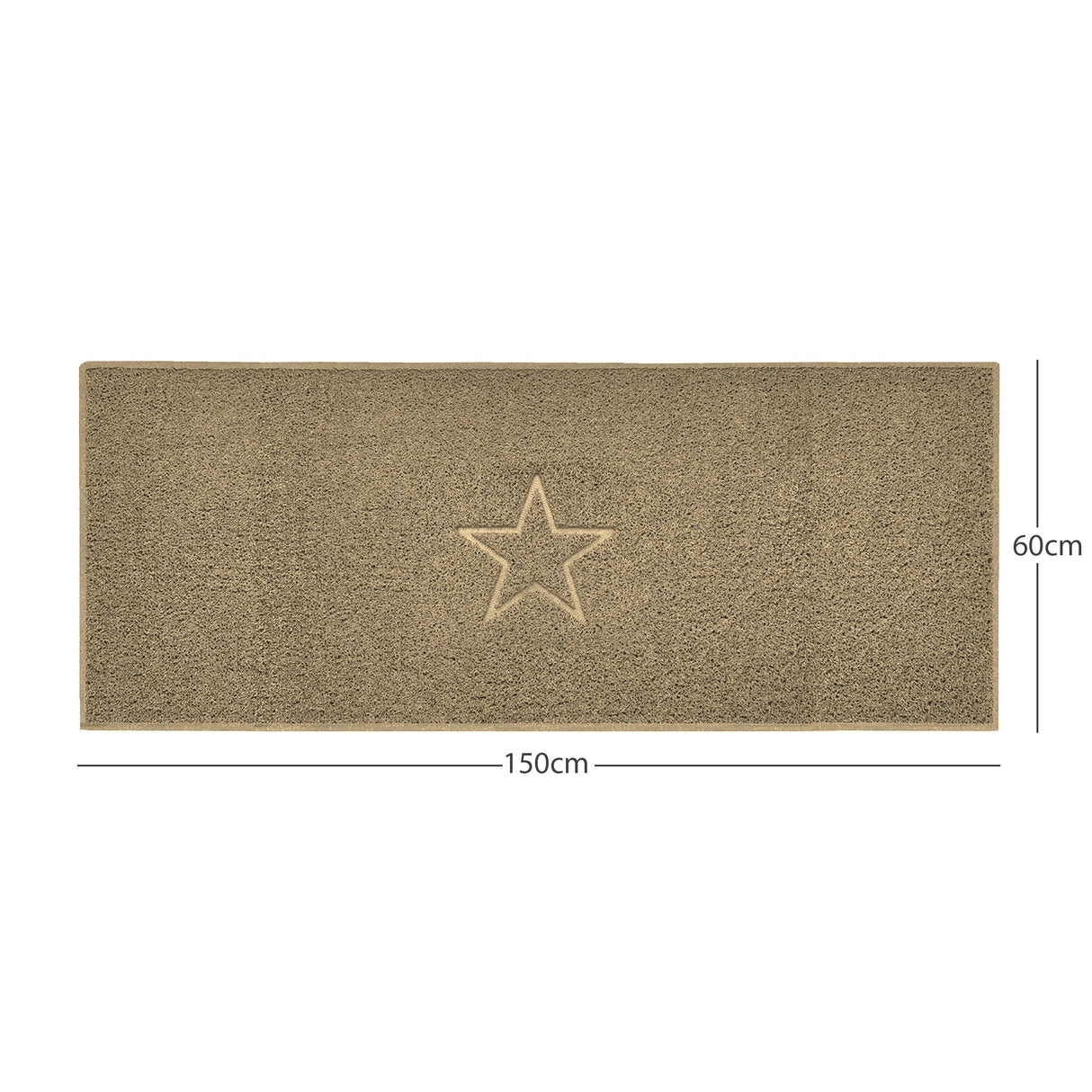 Nicoman "Star" Embossed Loofah Textured Spaghetti Doormat